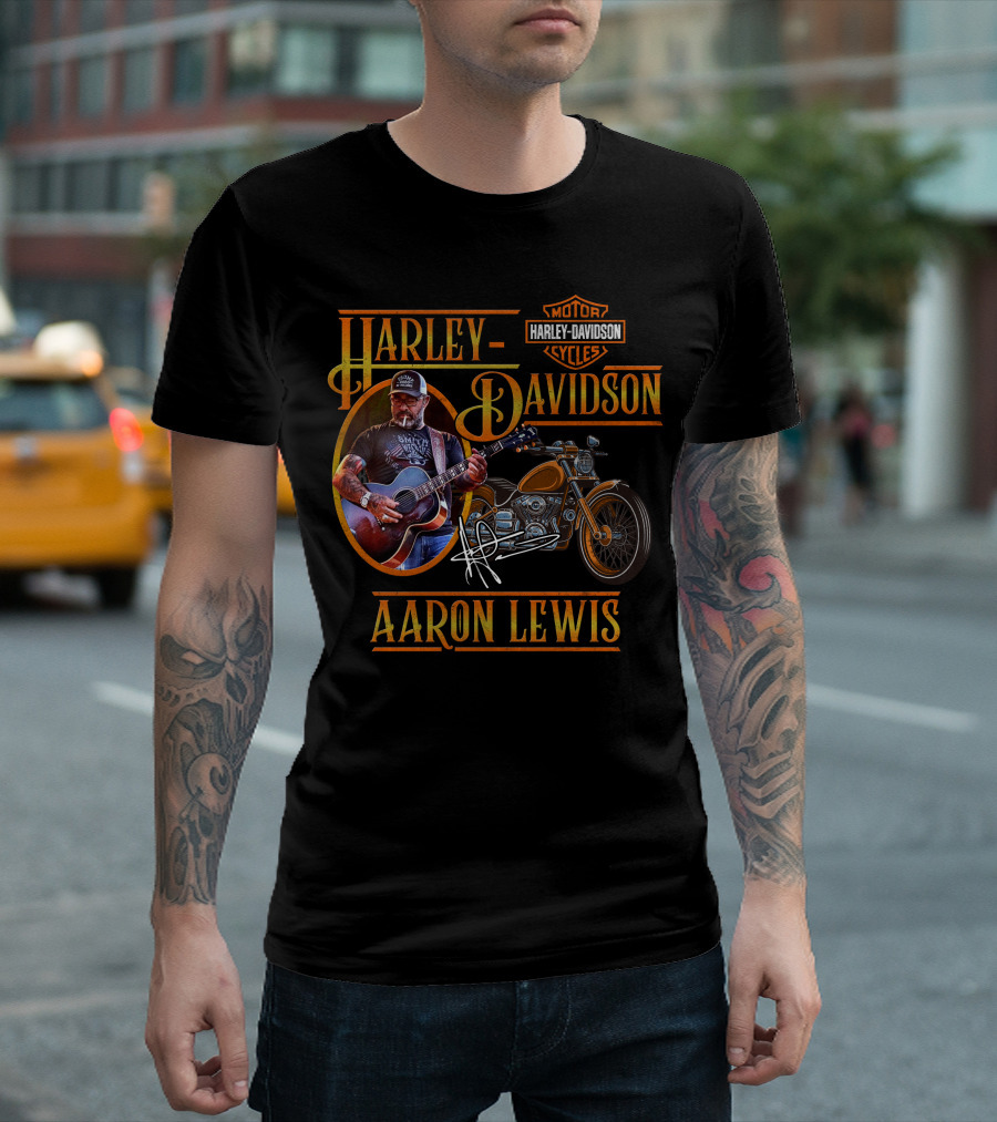 Harley Davidson Aaron Lewis Motor Cycles T-Shirt