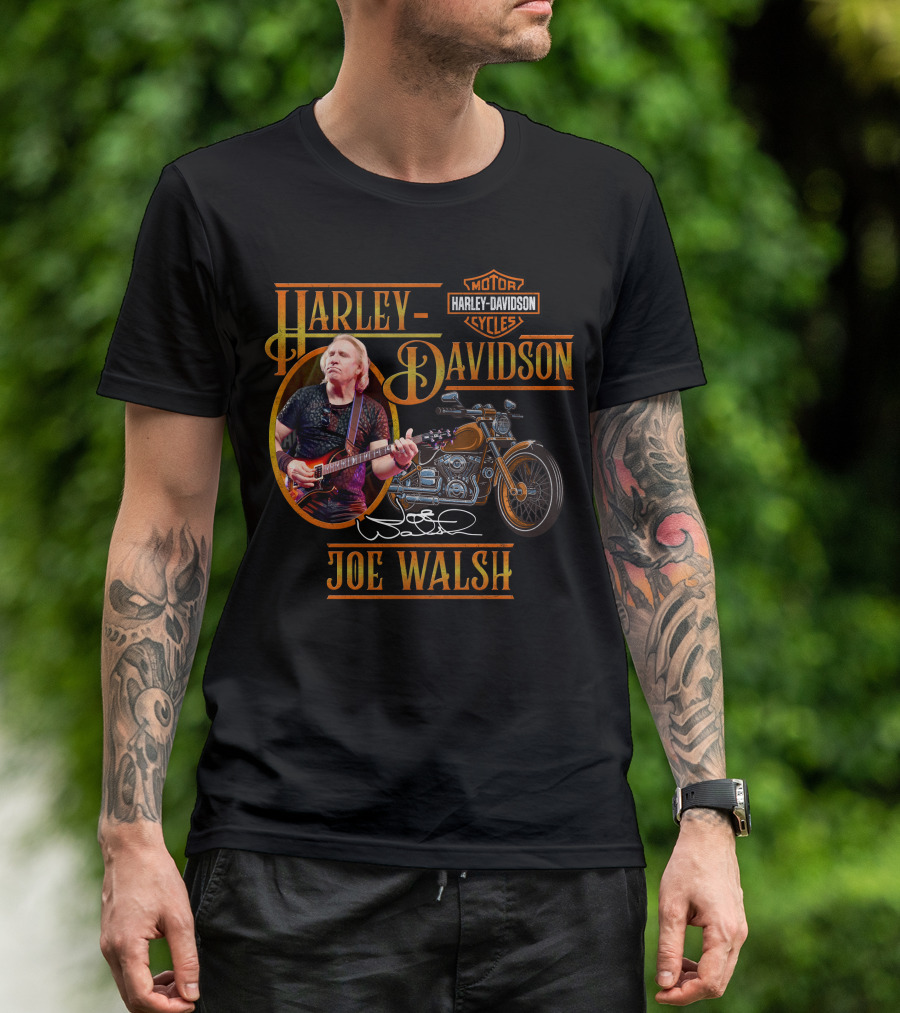 Harley Davidson Joe Walsh Motorcycle Rock Music T-Shirt