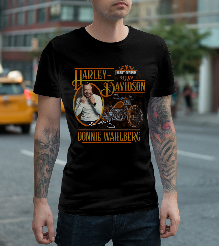 Harley Davidson Donnie Wahlberg Motor Cycles T-Shirt