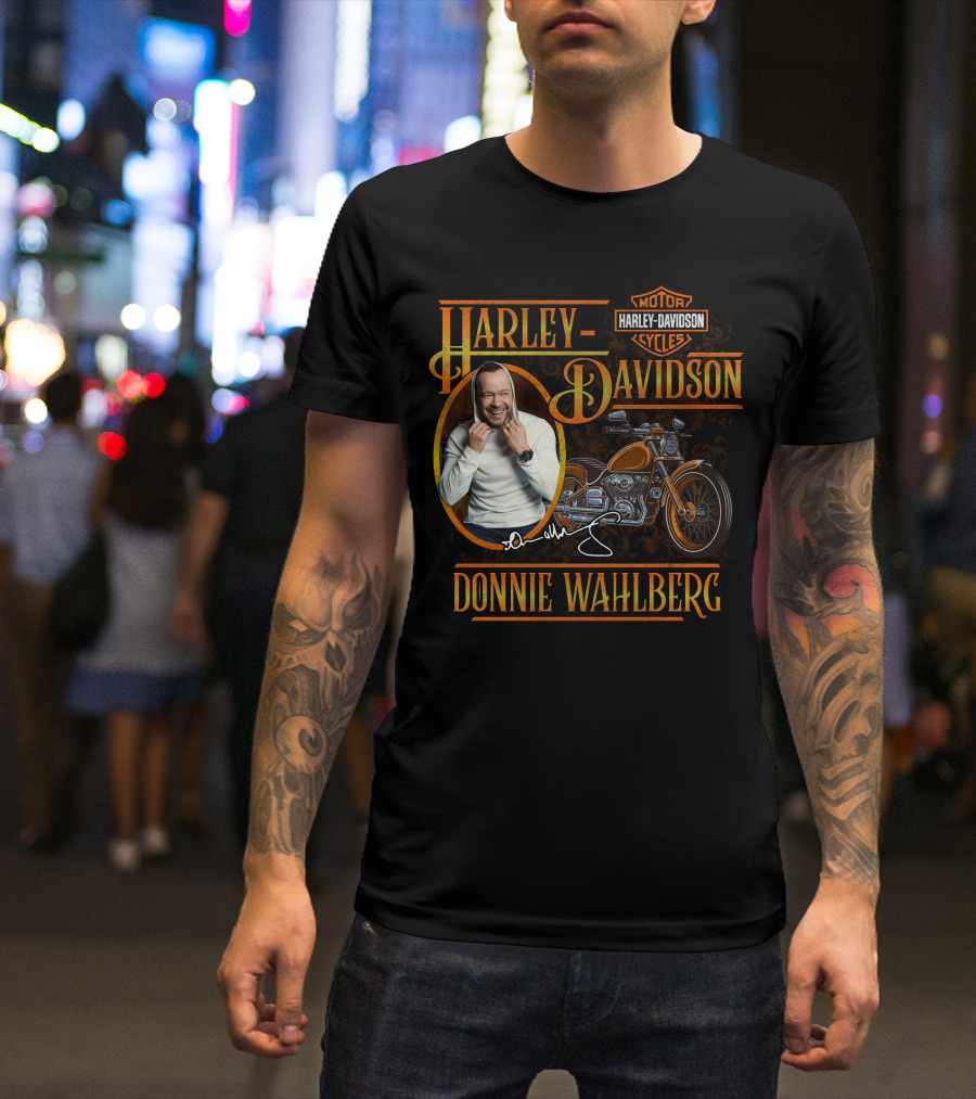 Harley Davidson Donnie Wahlberg Motor Cycles T-Shirt