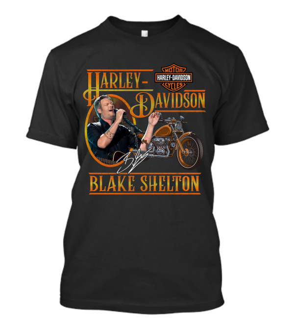Harley Davidson Blake Shelton Motorcycle Music Collaboration T-Shirt