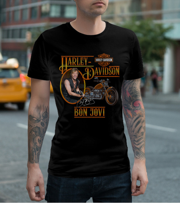 Harley Davidson Bon Jovi Motor Cycles T-Shirt