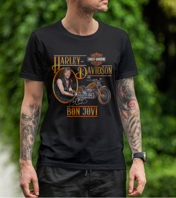 Harley Davidson Bon Jovi Motor Cycles T-Shirt