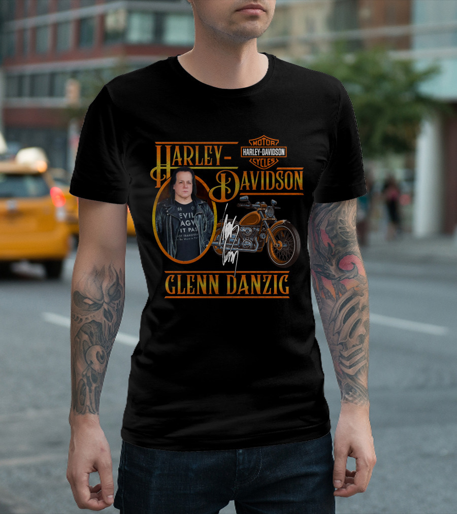 Harley Davidson Glenn Danzig Motorcycle Motorcycles Cycles T-Shirt