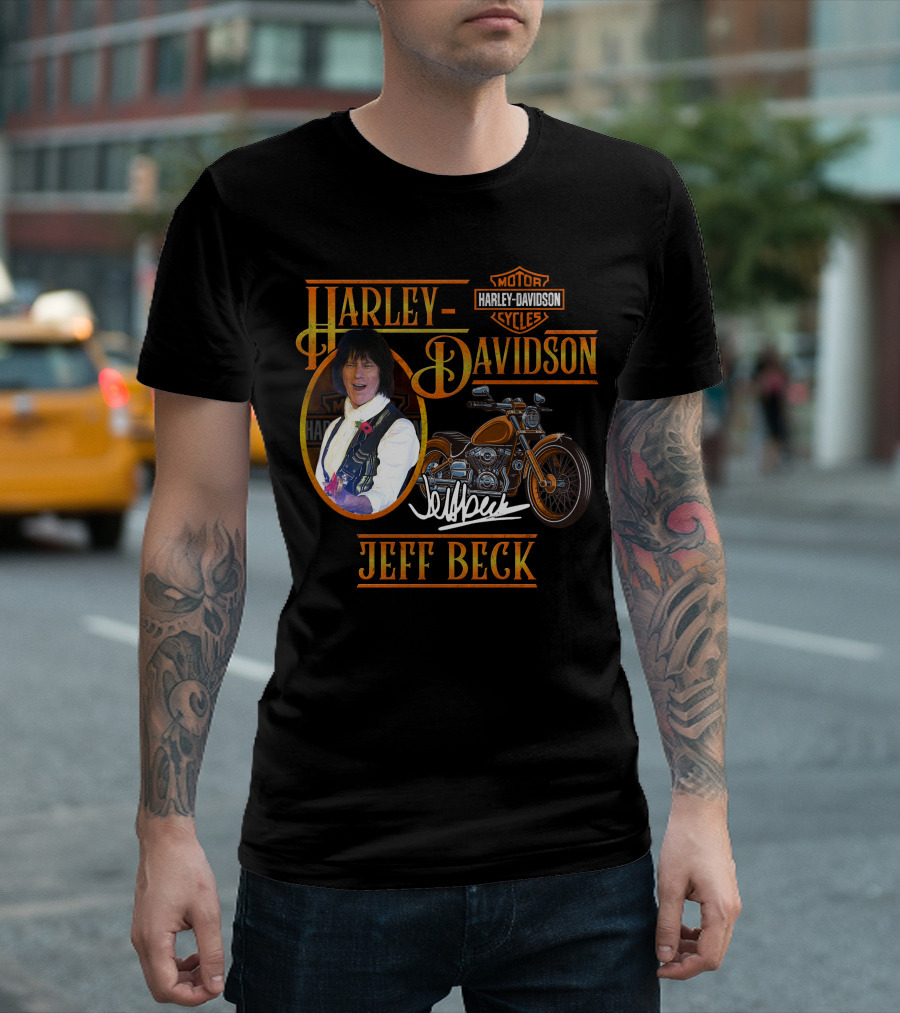 Harley Davidson Jeff Beck Motorcycles Signature T-Shirt