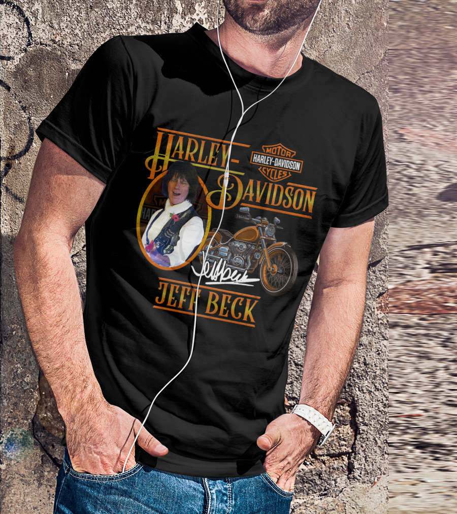 Harley Davidson Jeff Beck Motorcycles Signature T-Shirt