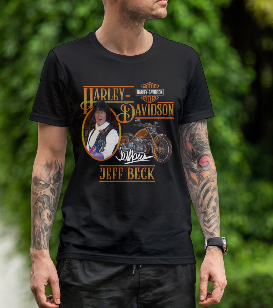 Harley Davidson Jeff Beck Motorcycles Signature T-Shirt