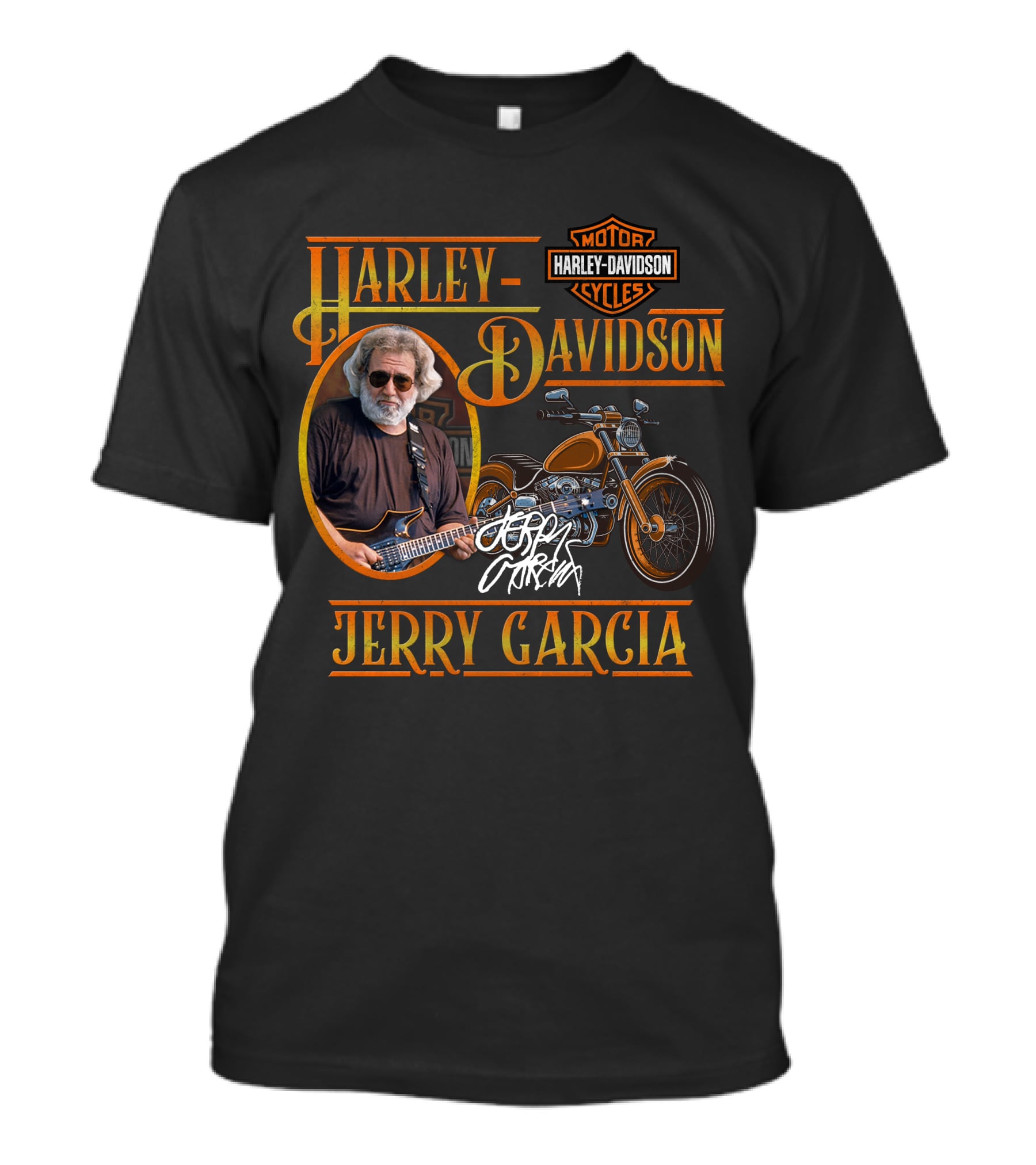 Harley Davidson Jerry Garcia Motorcycle Tribute T-Shirt