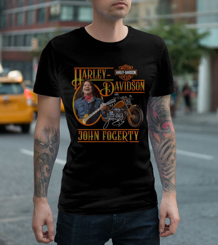 Harley Davidson Motor Cycles John Fogerty T-Shirt