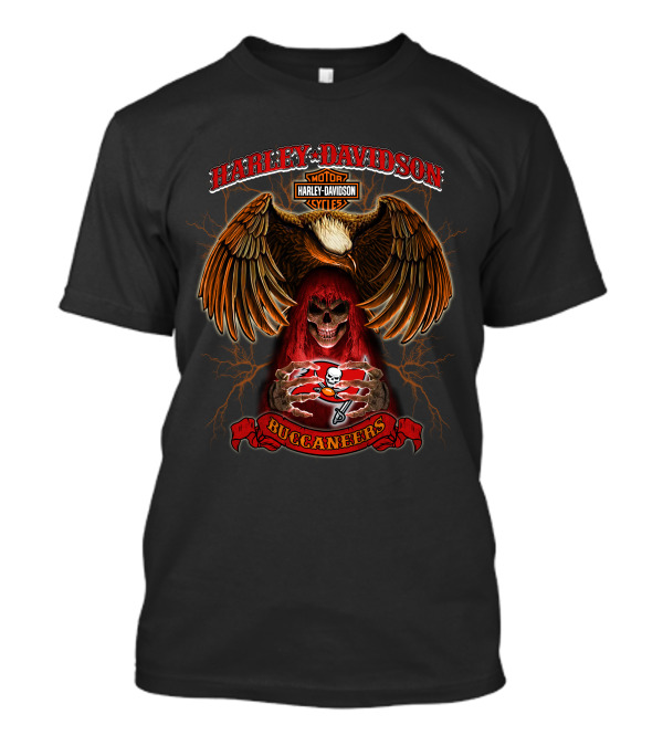 Harley Davidson Buccaneers Motorcycles Tampa Bay Nfl T-Shirt