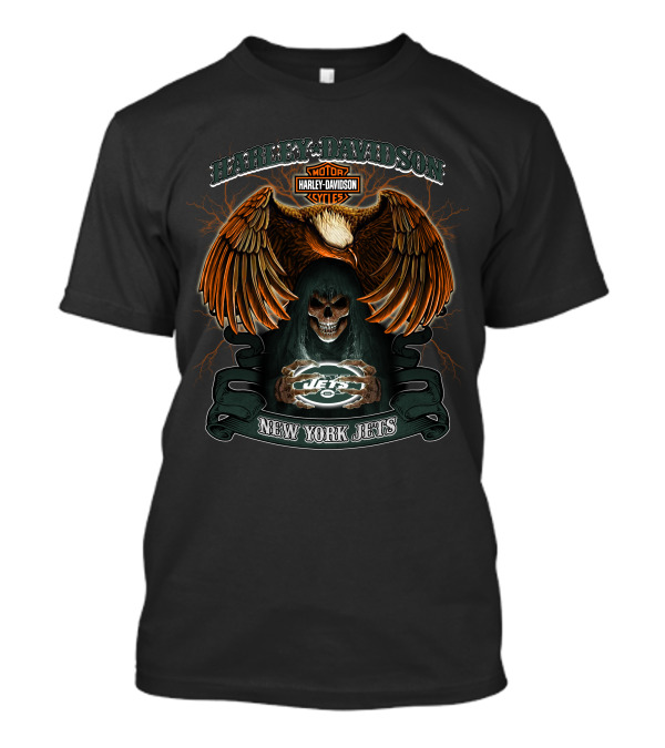 Harley Davidson Motorcycles New York Jets Nfl T-Shirt