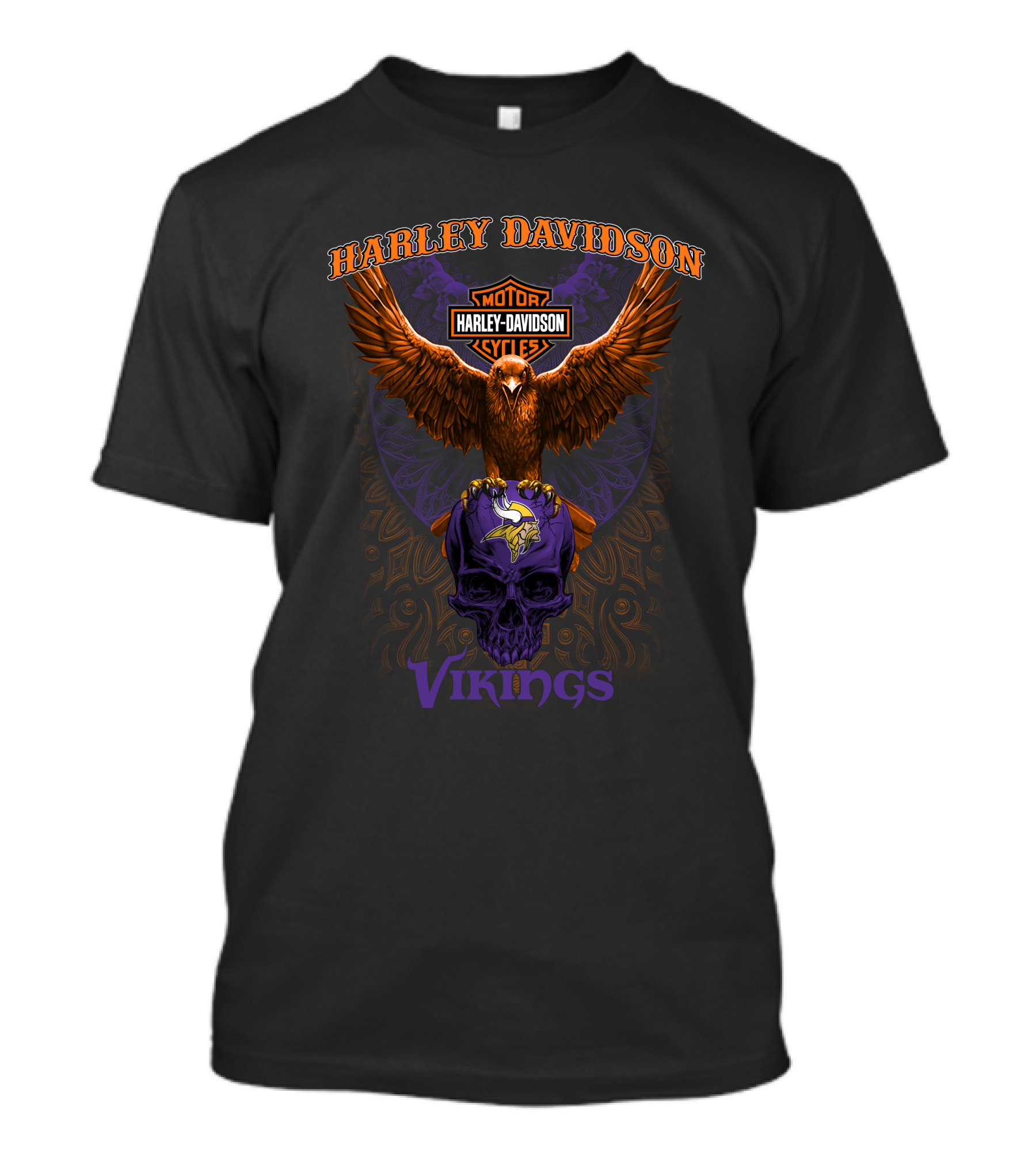 Harley Davidson Motorcycles Vikings Nfl T-Shirt