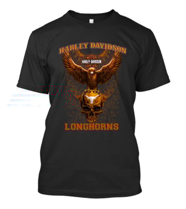 Harley Davidson Texas Longhorns Motorcycles T-Shirt