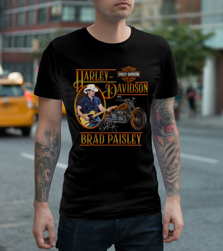 Brad Paisley Harley Davidson Motor Cycles T-Shirt