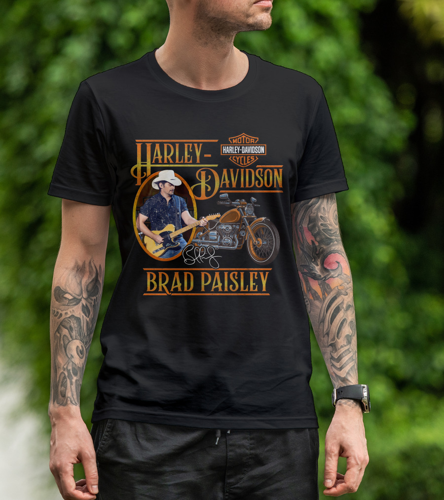 Brad Paisley Harley Davidson Motor Cycles T-Shirt