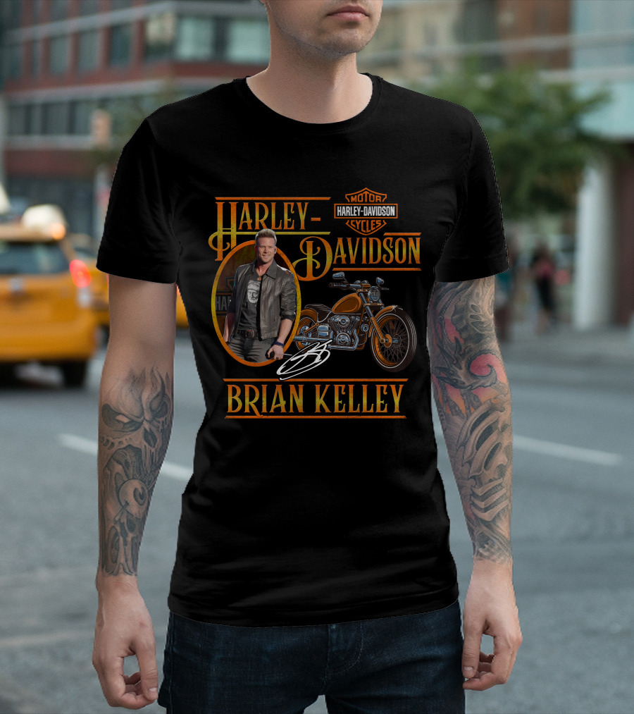 Brian Kelley Harley Davidson Motor Cycles T-Shirt