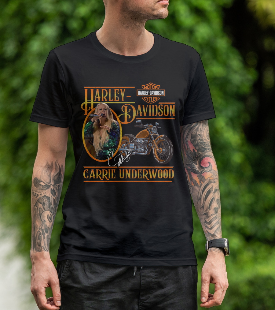 Harley Davidson Motorcycles Carrie Underwood Signature T-Shirt