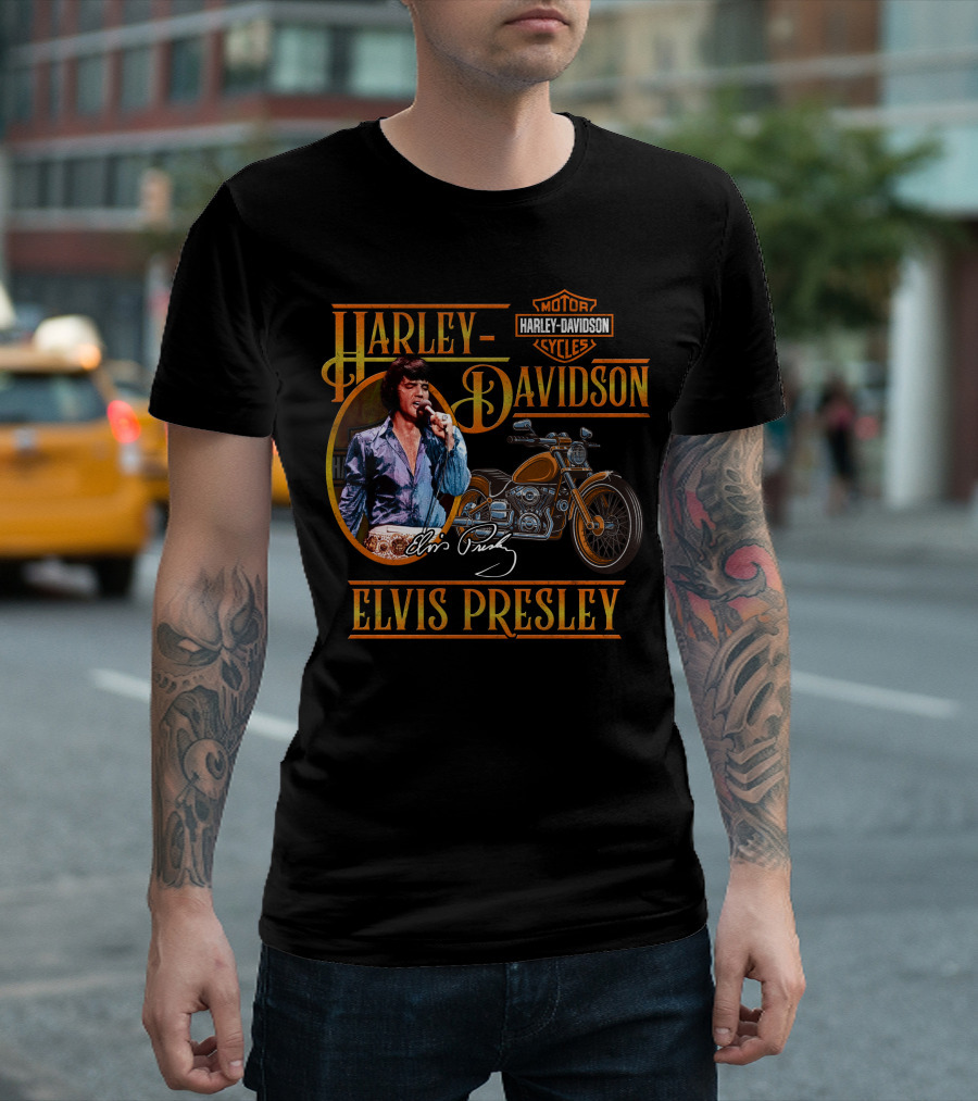 Harley Davidson Elvis Presley Motor Cycles T-Shirt