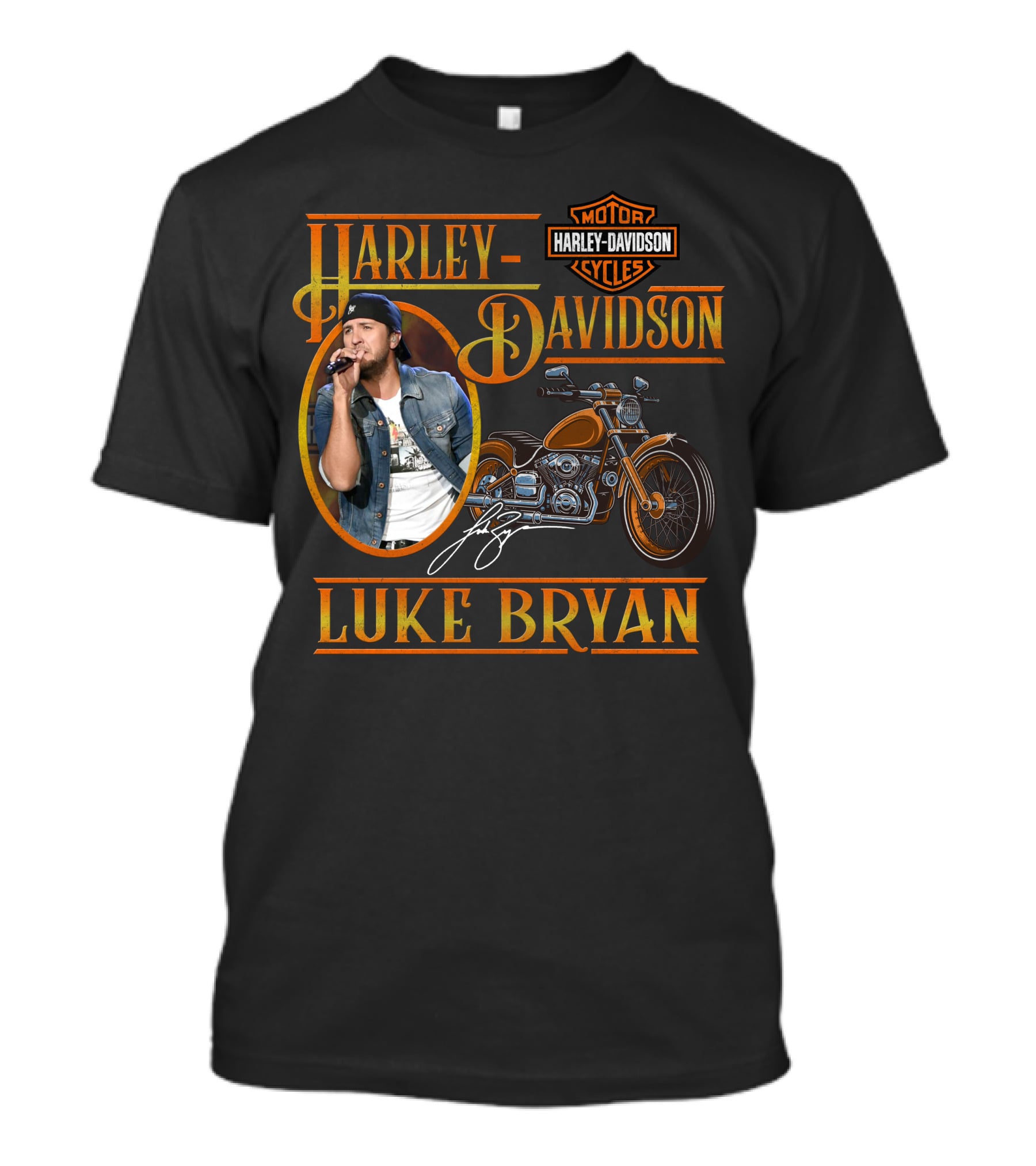 Luke Bryan Harley Davidson Motor Cycles T-Shirt