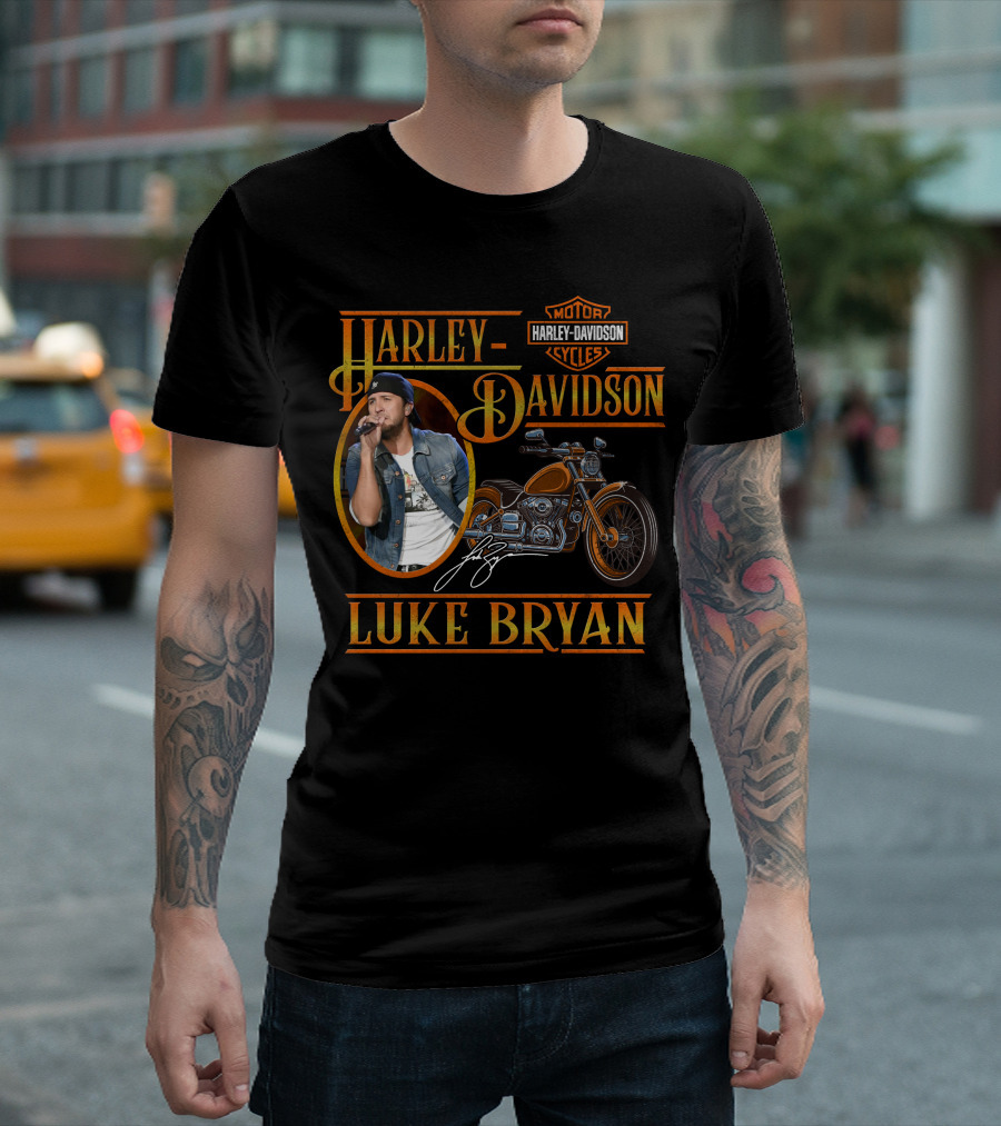 Luke Bryan Harley Davidson Motor Cycles T-Shirt