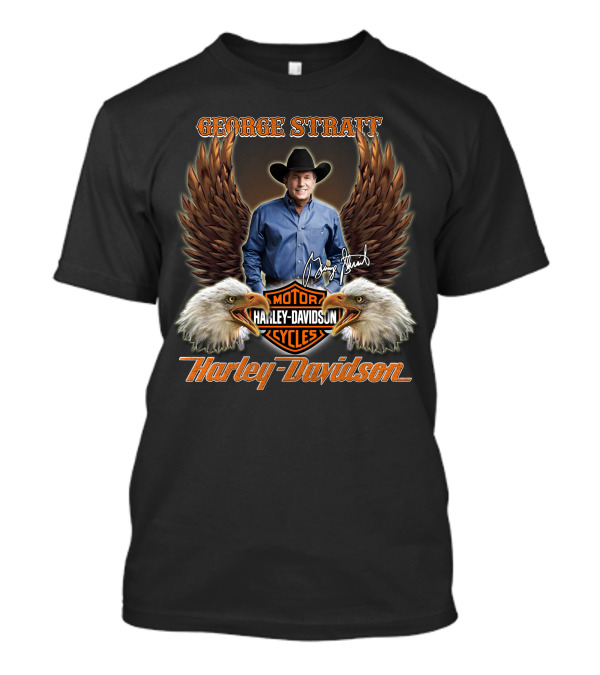 George Strait Harley Davidson Motorcycles Eagles T-Shirt