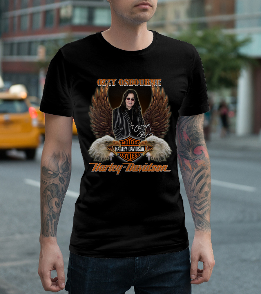 Ozzy Osbourne Harley Davidson Motor Cycles T-Shirt
