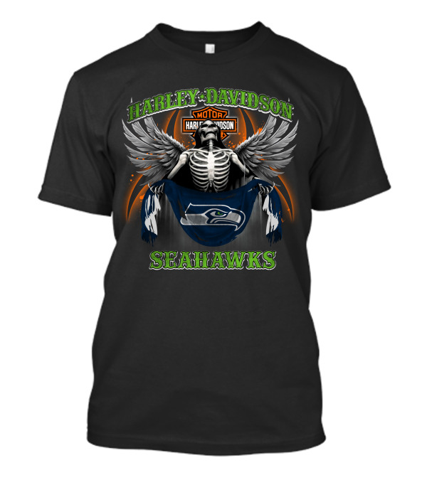 Harley Davidson Motor Seattle Seahawks T-Shirt