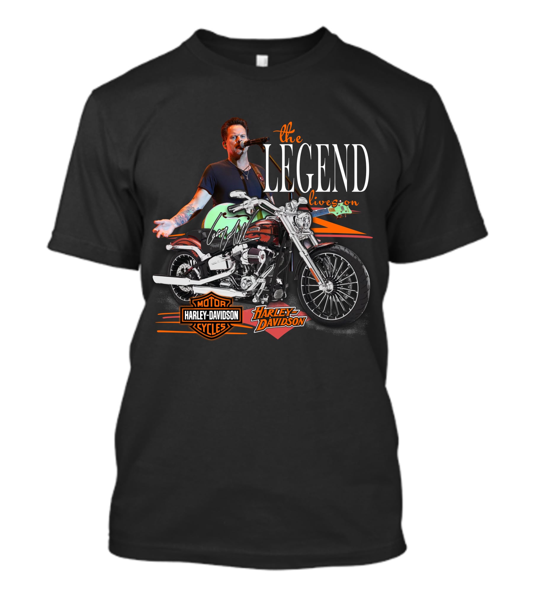 Gary Allan The Legend Lives On Harley Davidson Motorcycles T-Shirt
