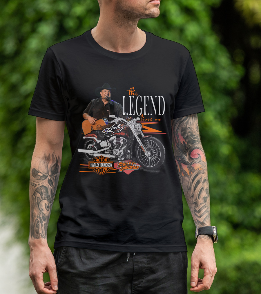 Garth Brooks Harley Davidson The Legend Lives On T-Shirt