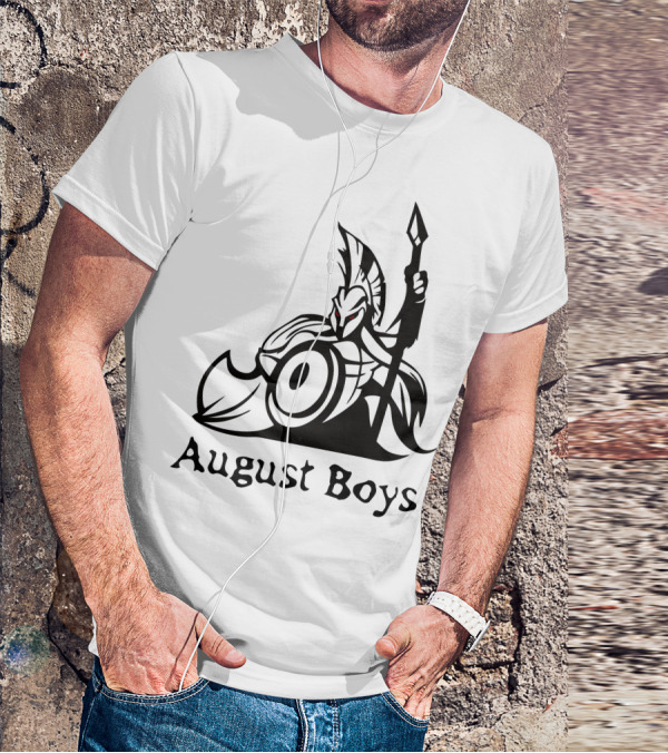 August Boys Warrior Spartan Shield Spear T-Shirt