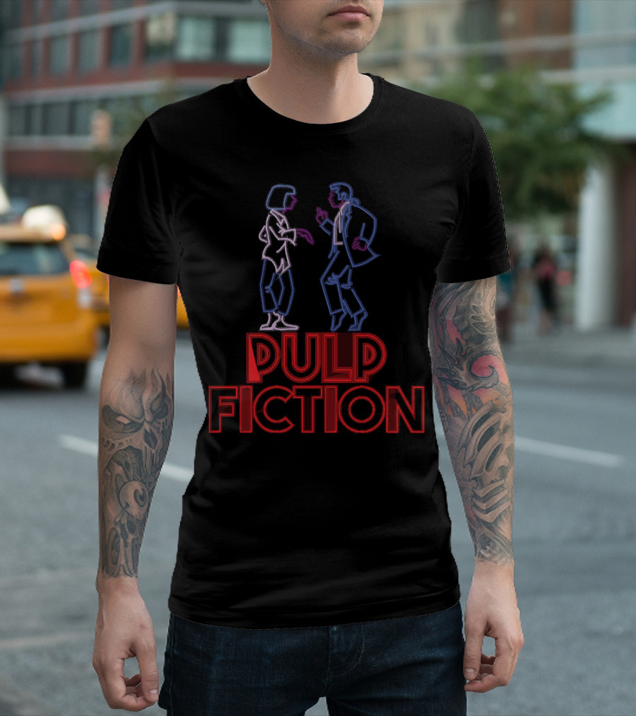 Pulp Fiction Neon Dancing Scene T-Shirt