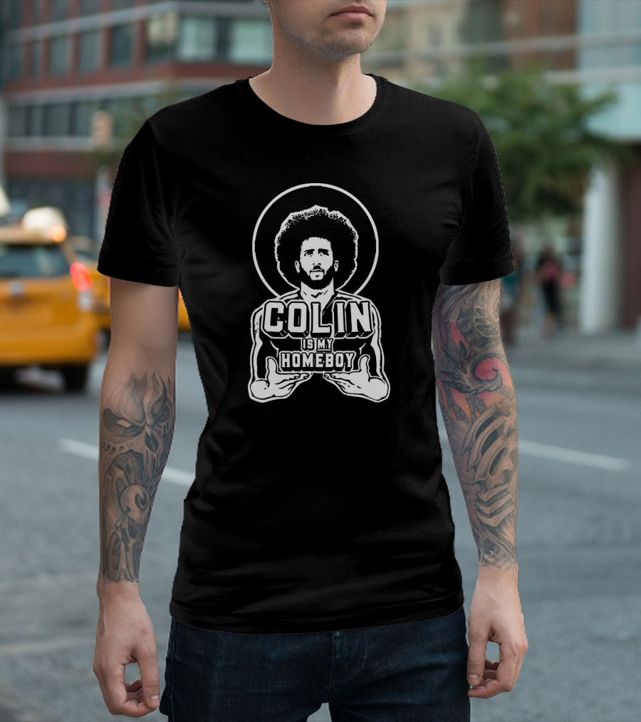 Colin Is My Homeboy Iconic Afro Figure T-Shirt