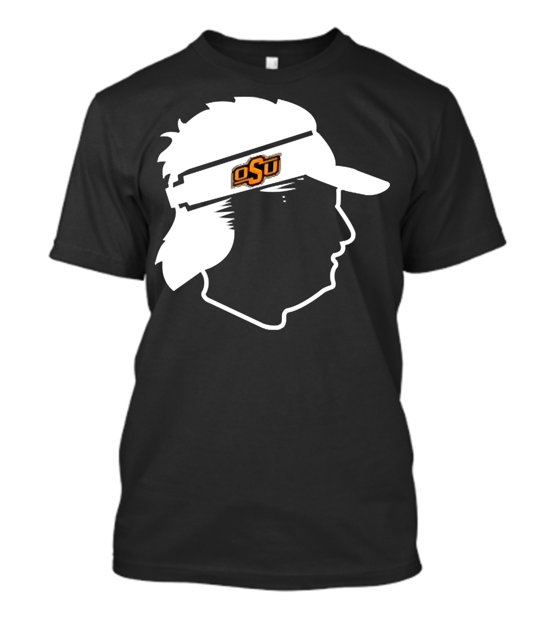 Mike Gundy Oklahoma State OSU Coach Silhouette Visor T-Shirt