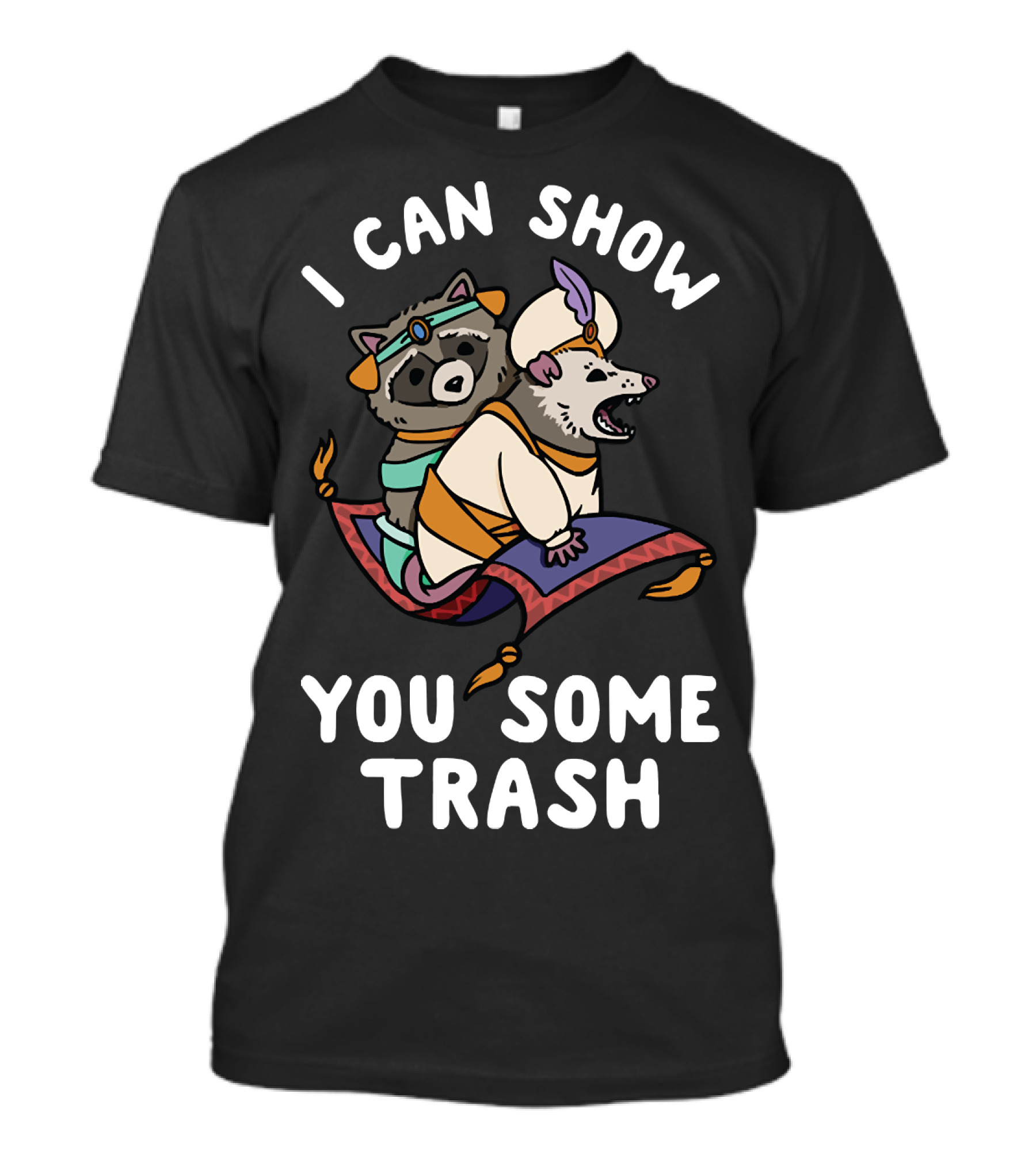 I Can Show You Some Trash Raccoon And Opossum On Magic Carpet T-Shirt