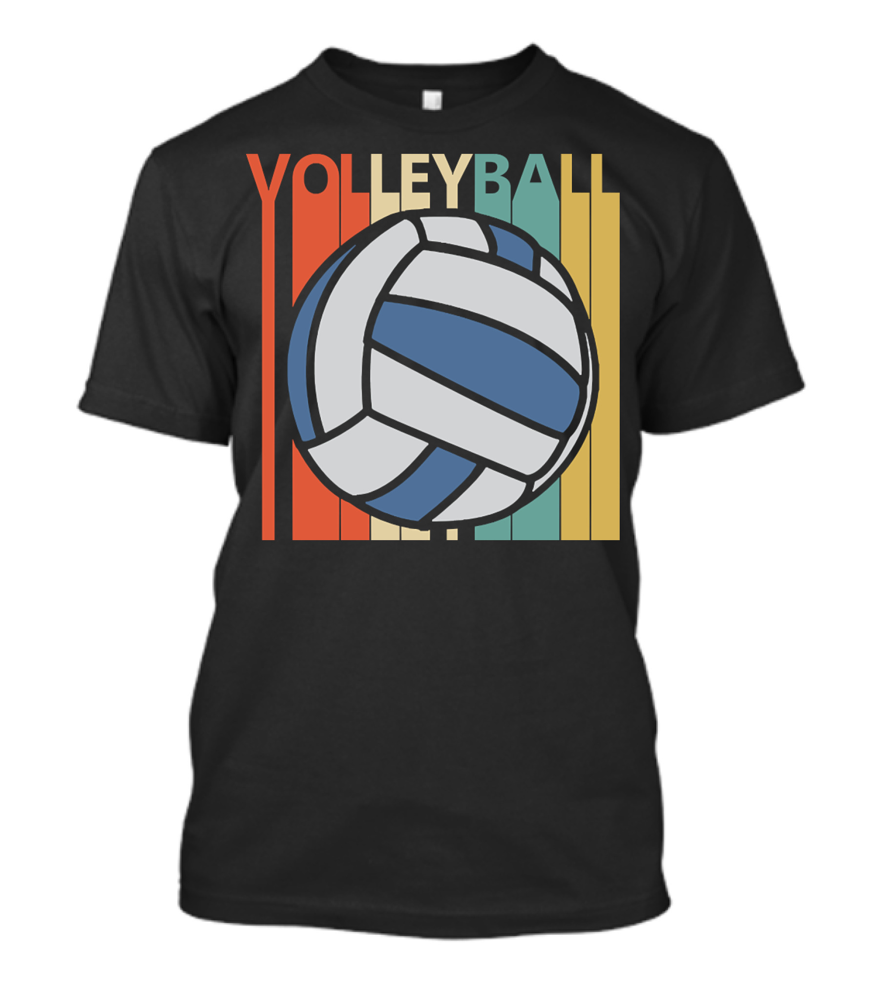 Vintage Volleyball Retro Stripes T-Shirt