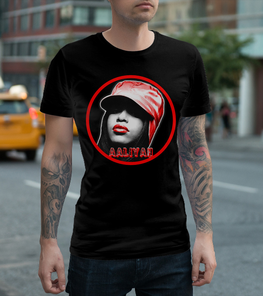 Aaliyah Red Hat T-Shirt