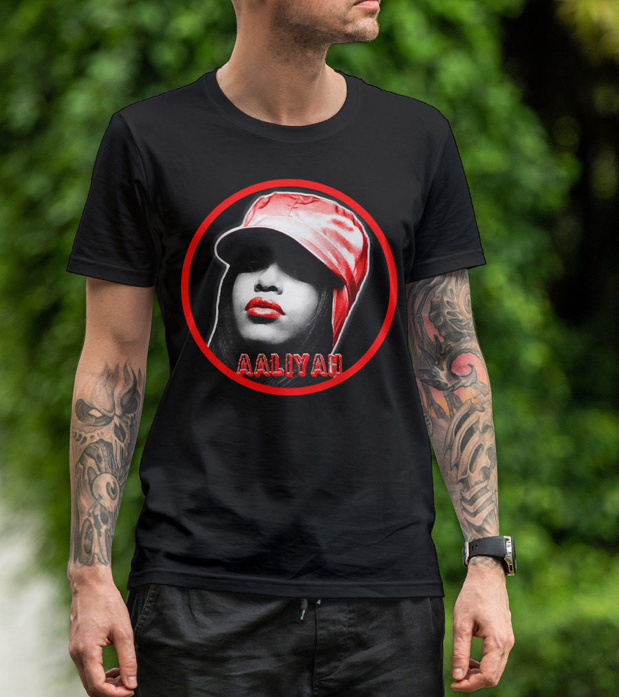Aaliyah Red Hat T-Shirt