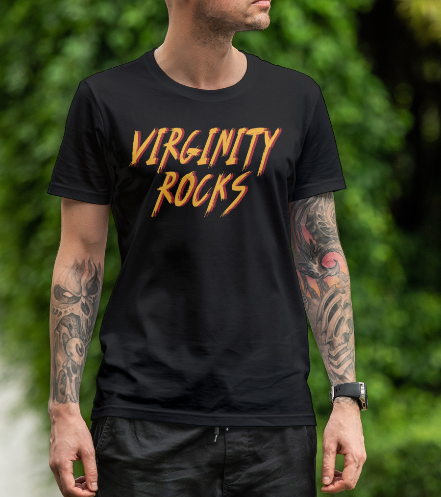 Virginity Rocks Bold Fun Rock T-Shirt