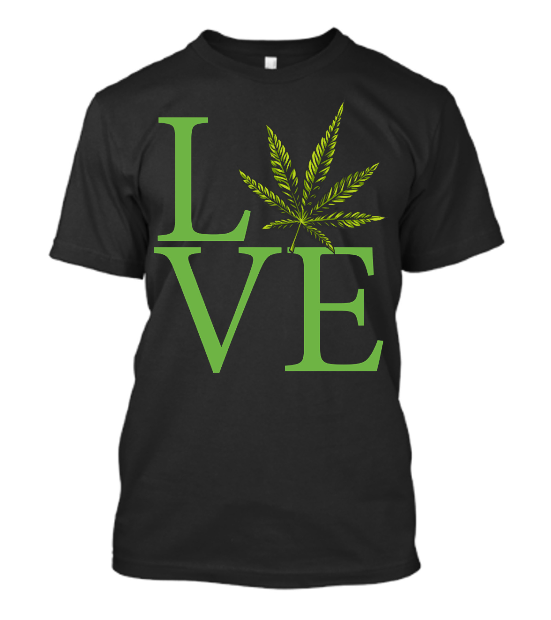 Love Marijuana Weed Leaf Cannabis Funny T-Shirt