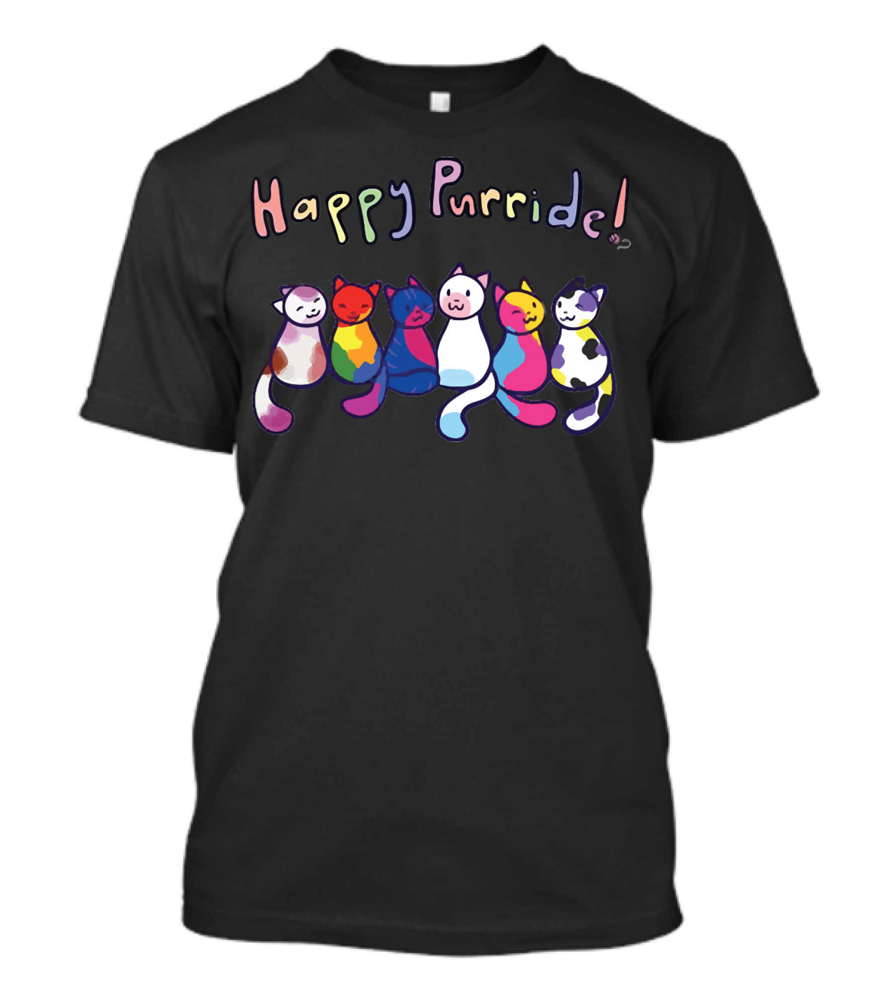 Happy Purride Colorful Cats T-Shirt