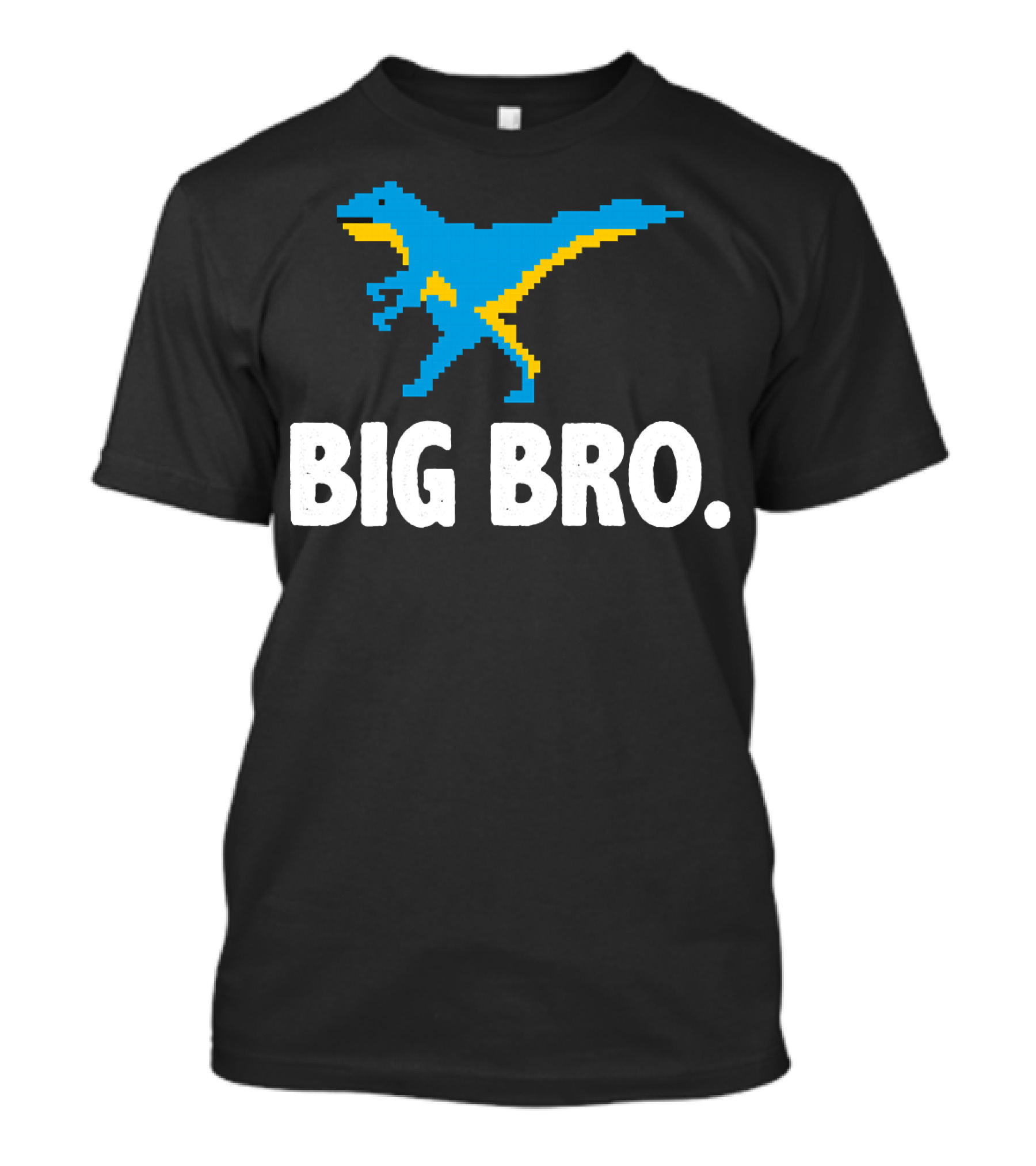 Funny Dinosaurs Big Bro Pixelated T-Shirt