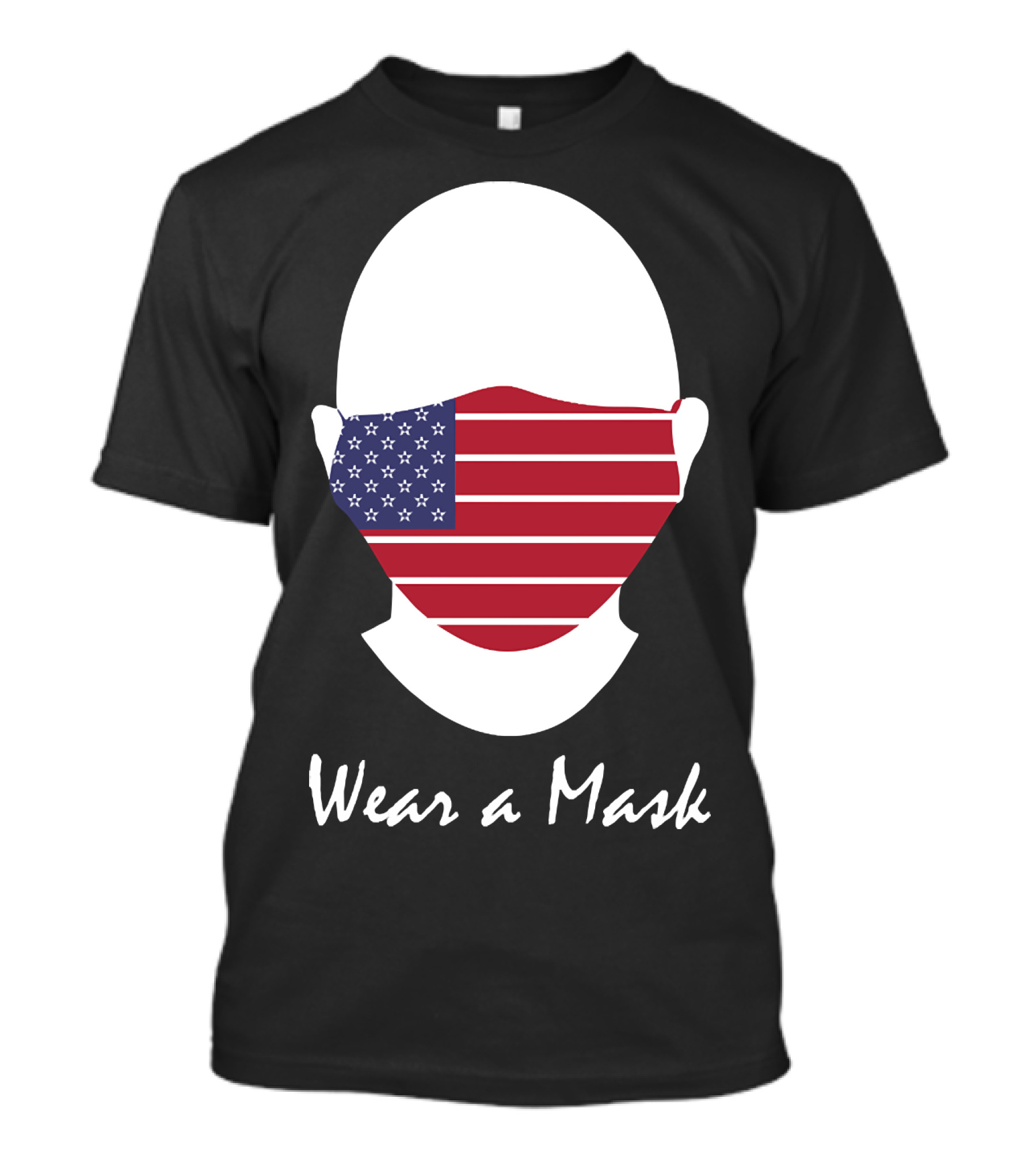Wear A Mask American Flag T-Shirt