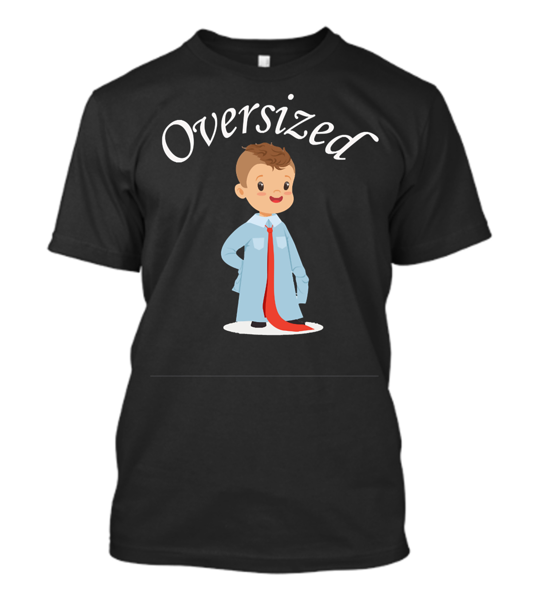 Oversized Cute Kid In Big Clothes T-Shirt