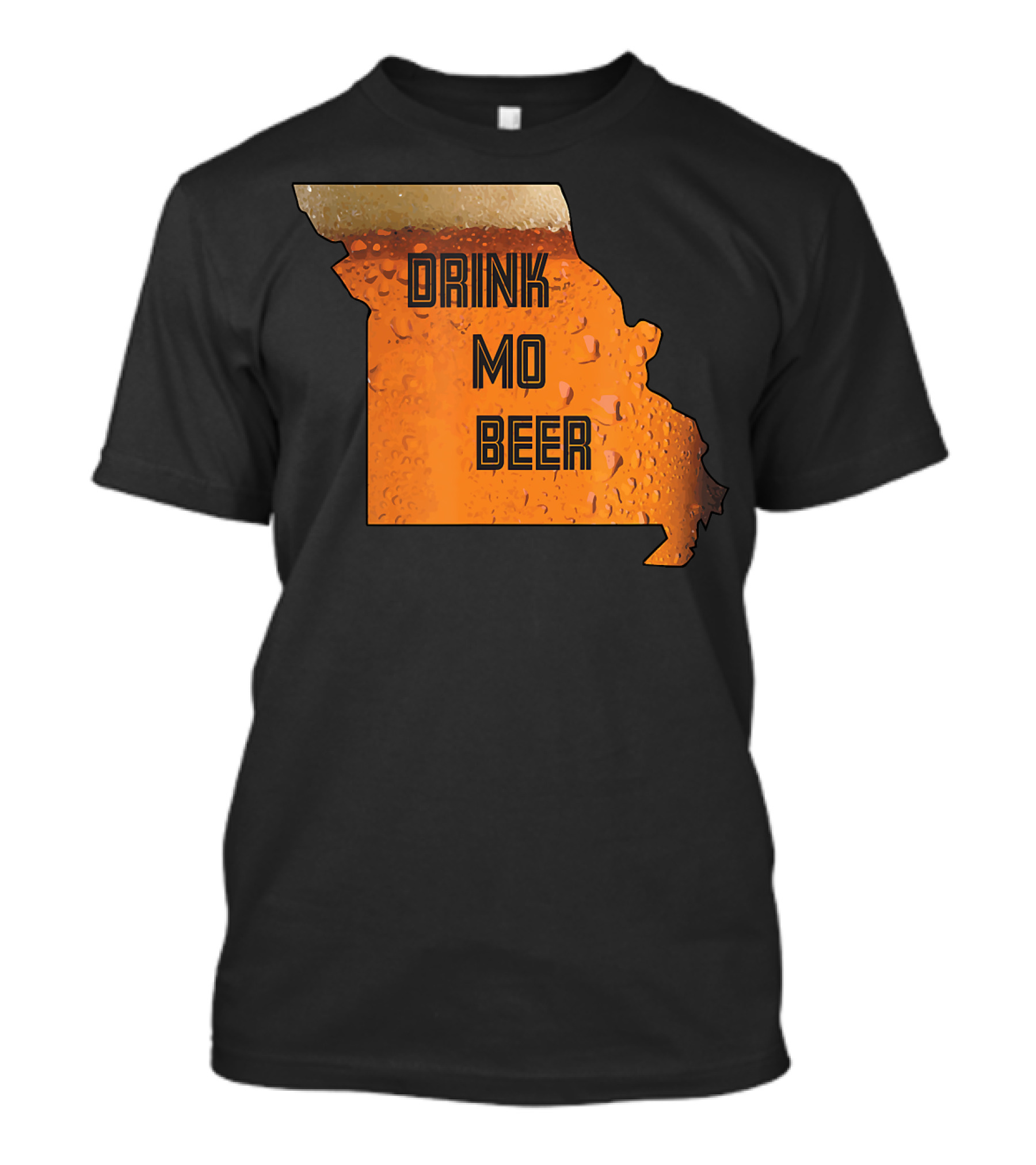Missouri Drink MO Beer Map With Foam And Bubbles T-Shirt