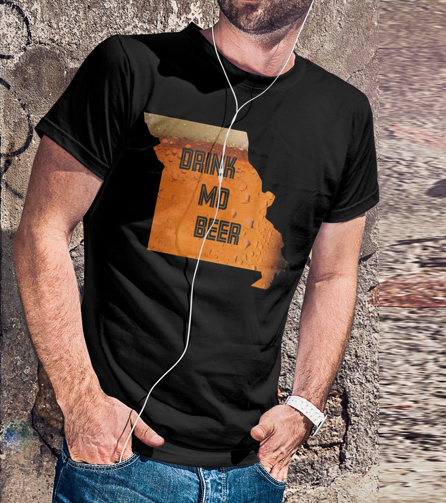 Missouri Drink MO Beer Map With Foam And Bubbles T-Shirt