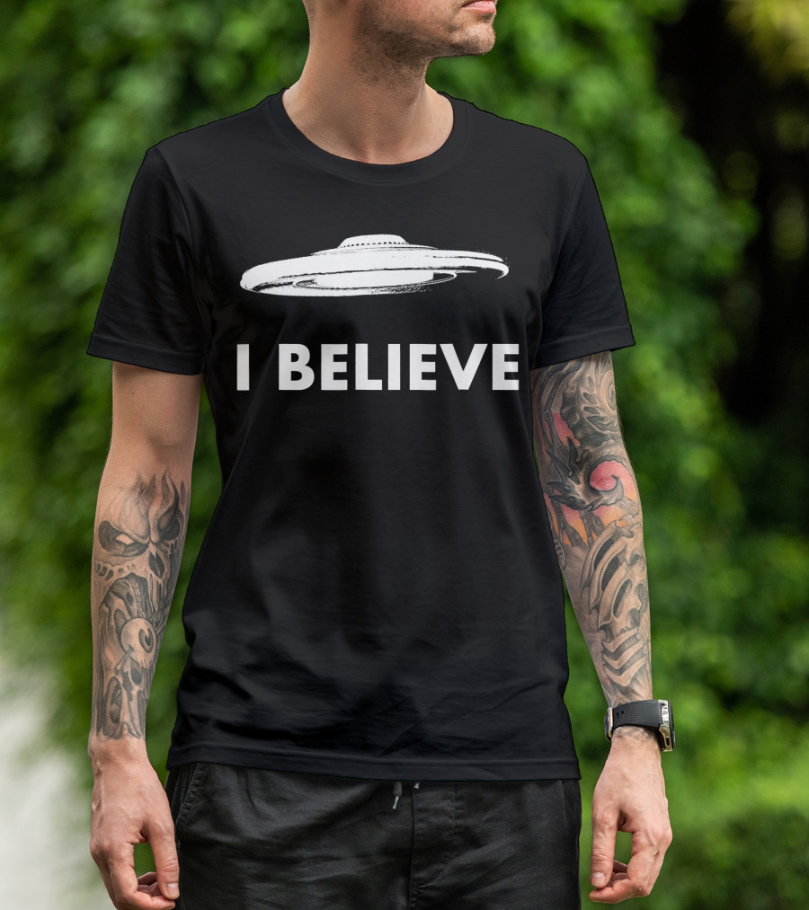 I Believe UFO Flying Saucer T-Shirt