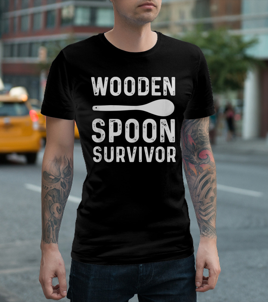 WOODEN SPOON SURVIVOR SARCASTIC FUNNY NOVELTY T-Shirt