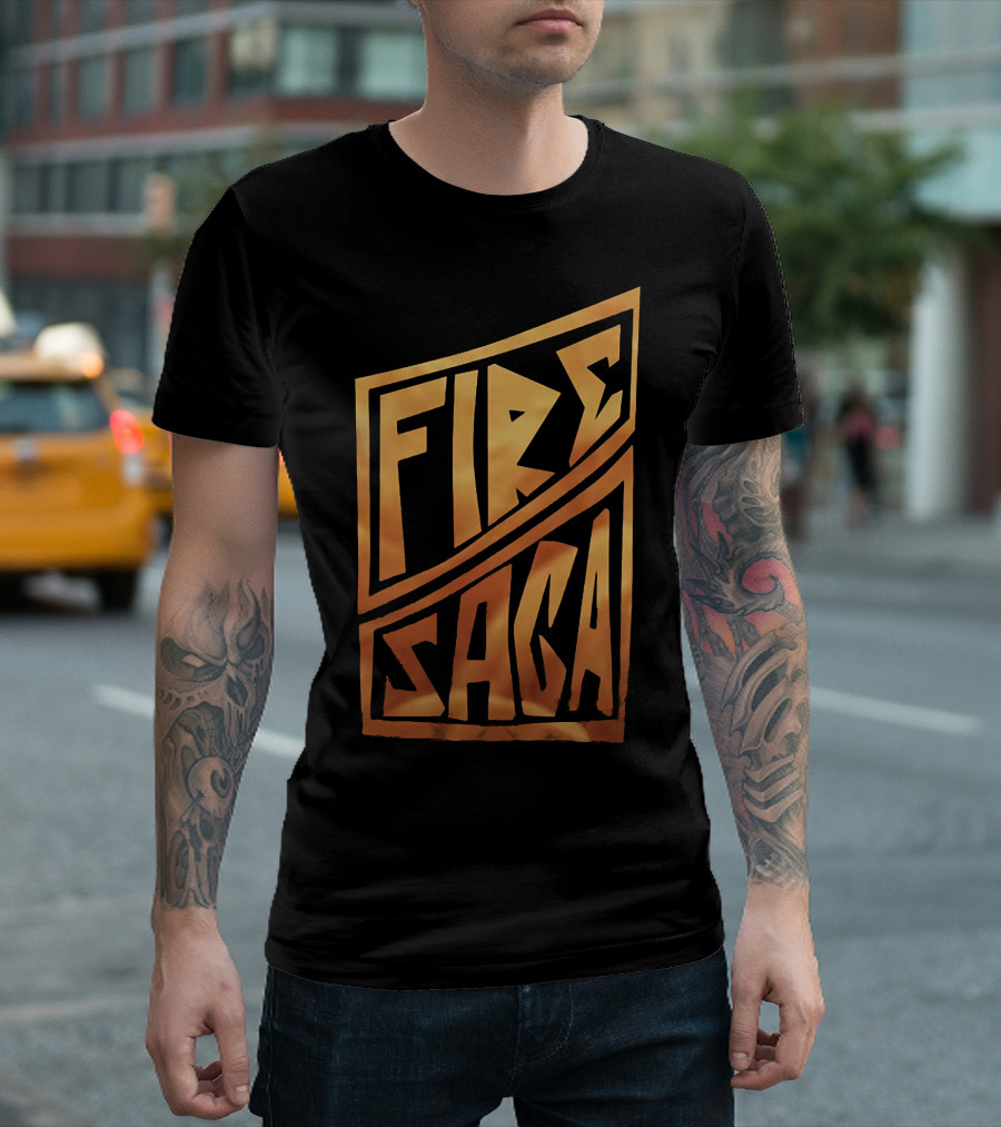 Eurovision Song Contest Fire Saga Remastered Text T-Shirt