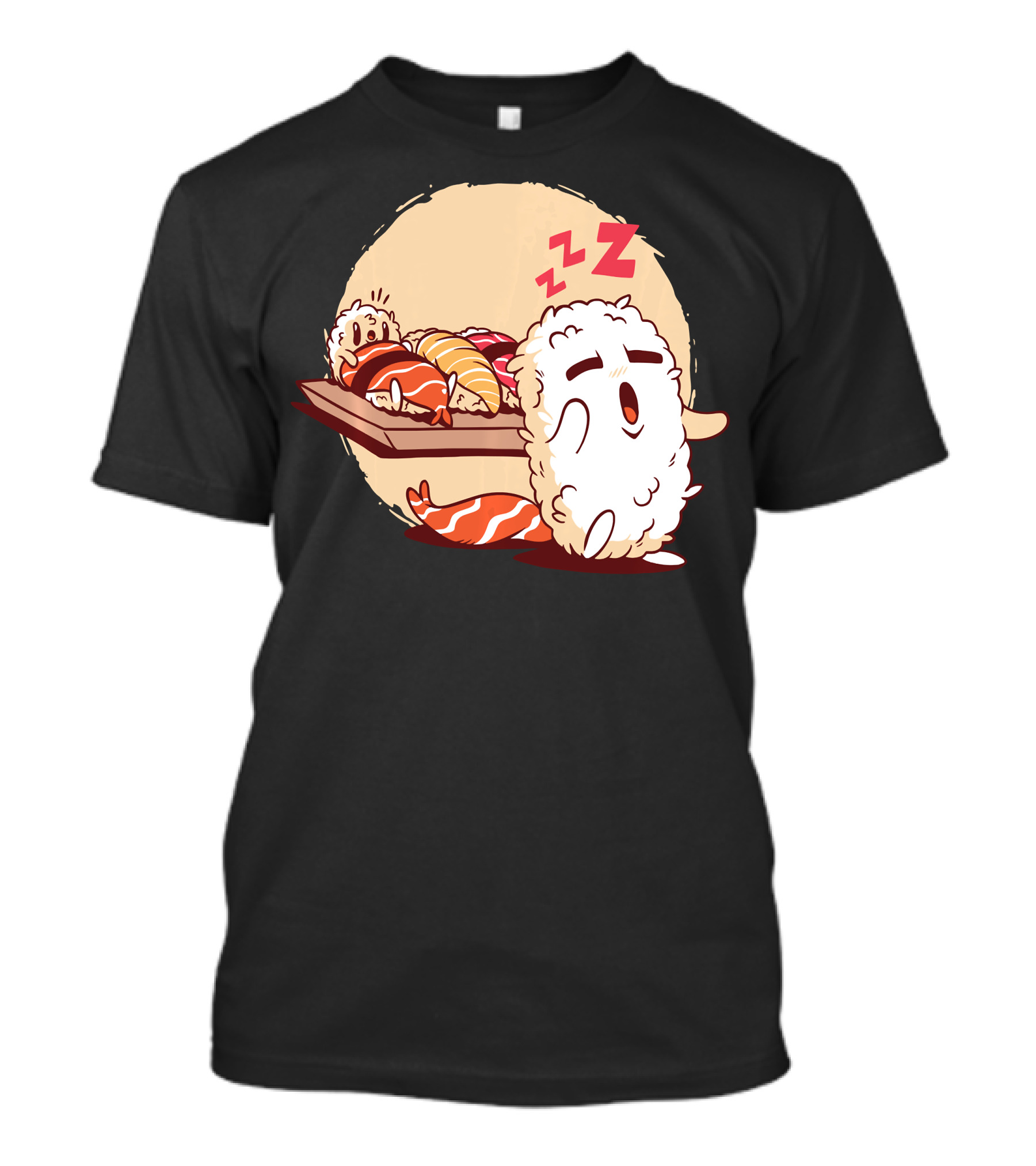 Funny Sleepwalking Japanese Nigiri Sushi With Zzz's T-Shirt