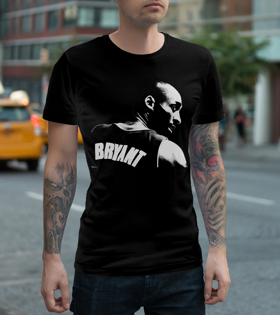 Bryant Kobe Bryant Black and White Basketball T-Shirt